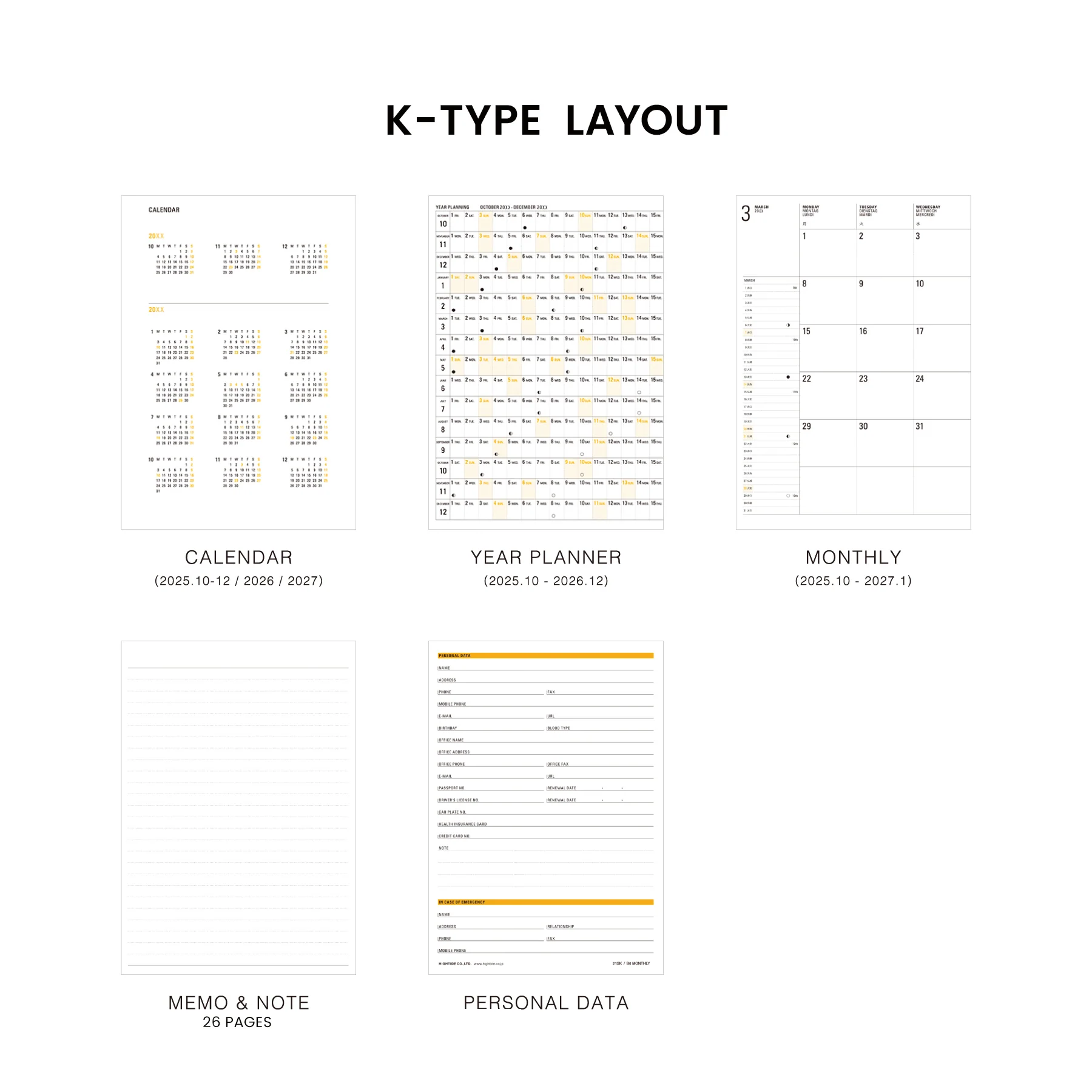 2026 Monthly Planner Iris B6 - Image 14