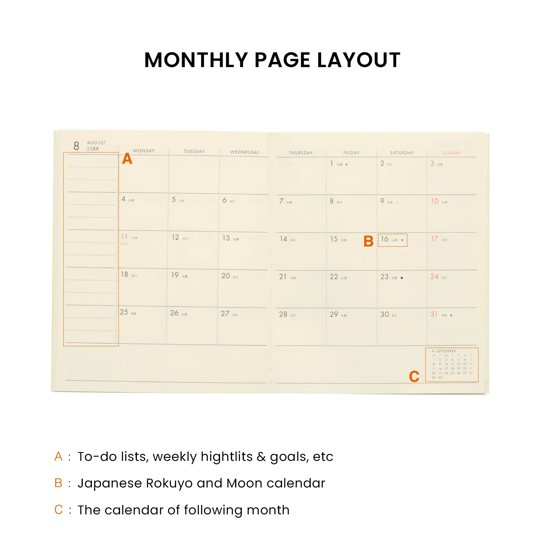 2026 Monthly Planner Mitarashi Dango Square - Image 11