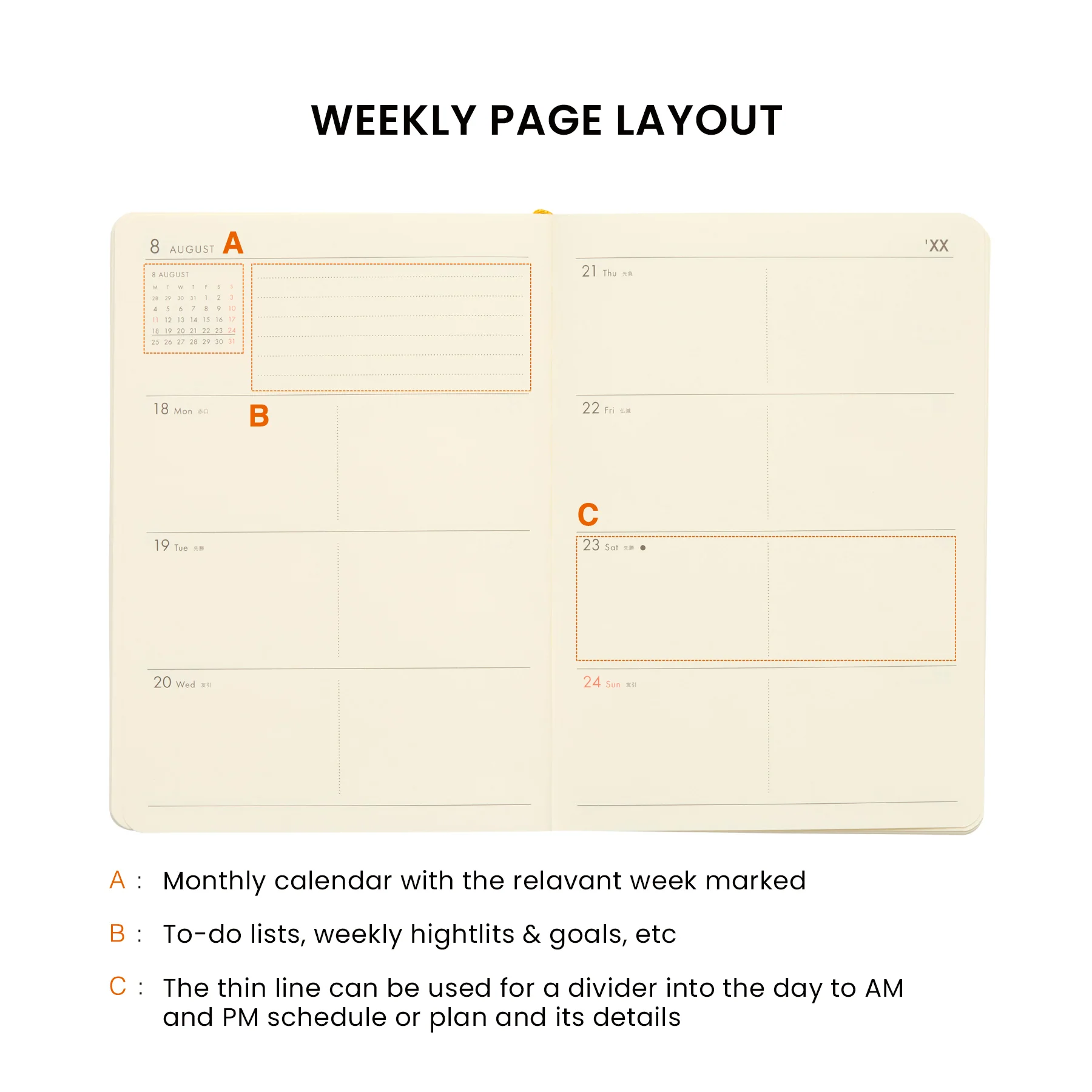 2026 Weekly Planner Honeybees A6 - Image 15