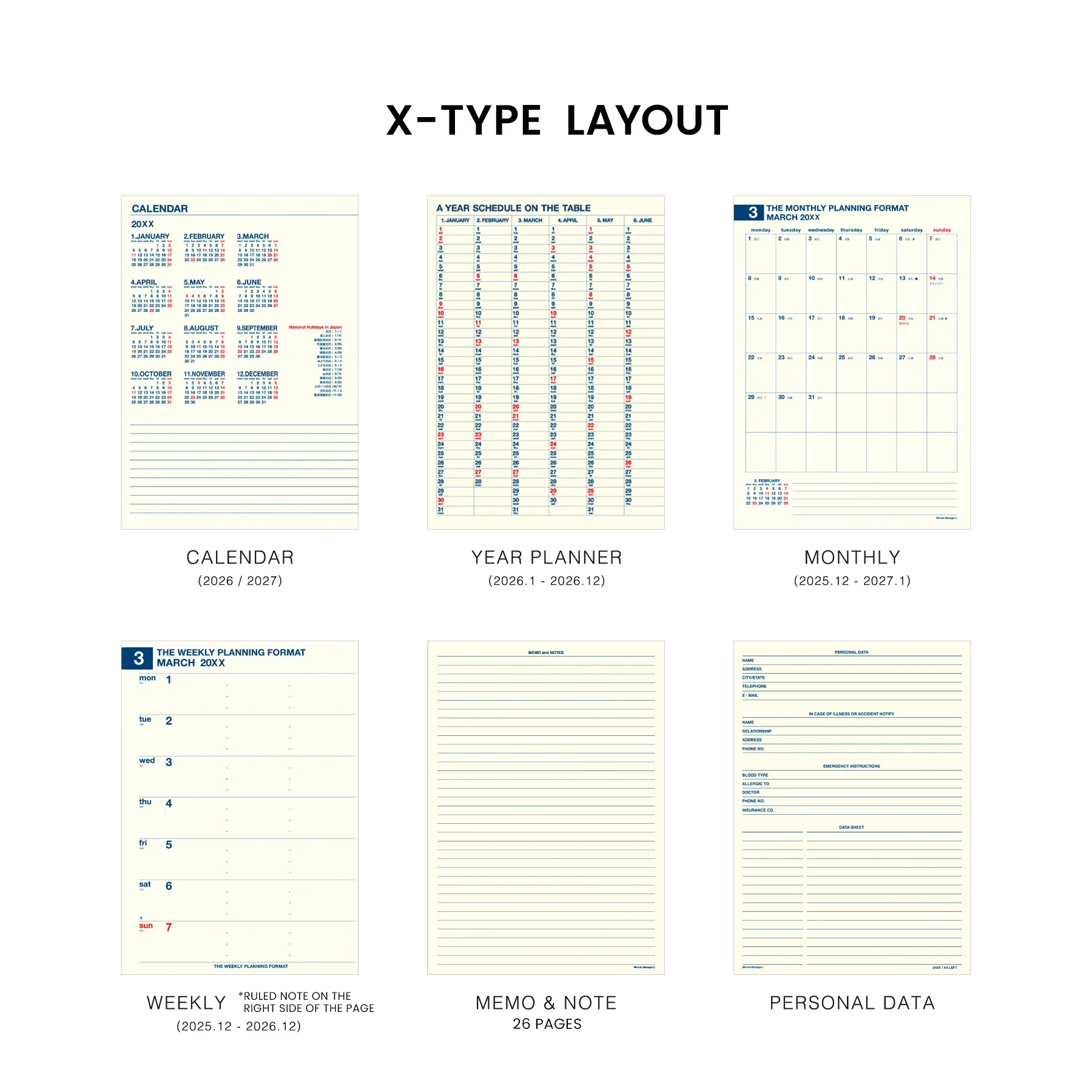 2026 Weekly Planner Minute Manager EX A5 LEFT - Image 16