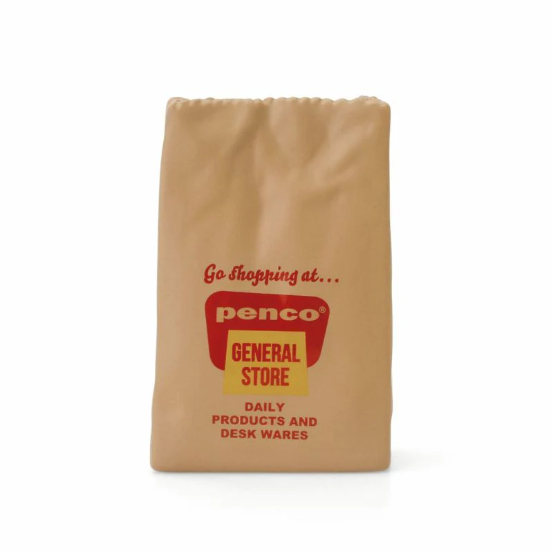 Porcelain Brown Bag Pen Holder - Image 6