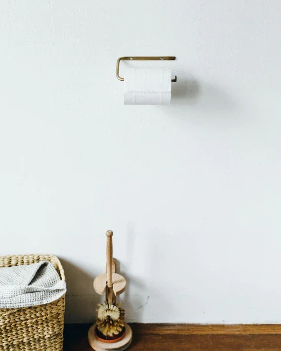 Fog linen work / Brass Toilet Paper Holder - Image 3