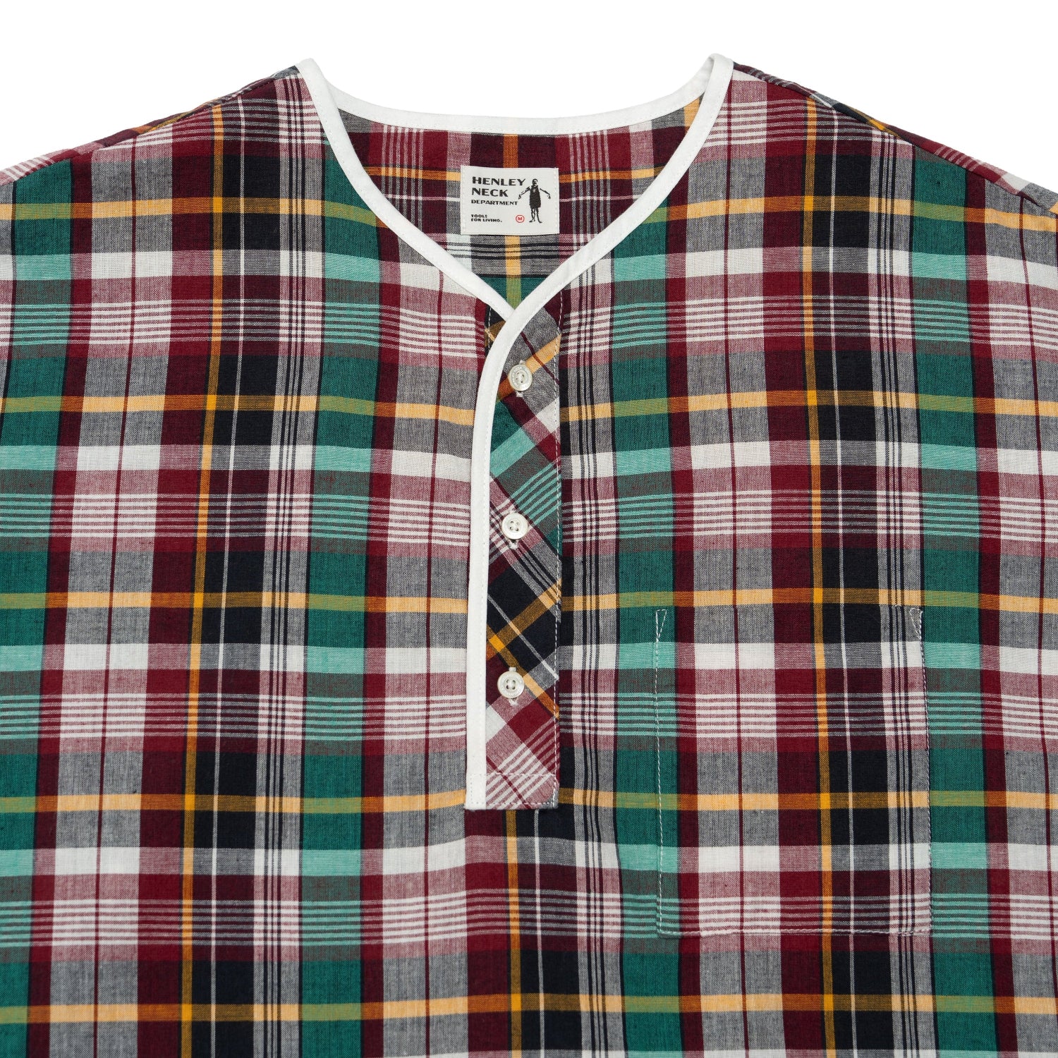 Henley Neck / Albert Madras Plaid - Image 2