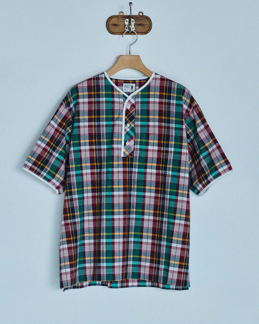 Henley Neck / Albert Madras Plaid - Image 6