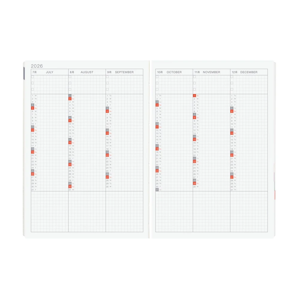 2026 Planner / Hon A5 Paper Series Black Gingham - Image 7