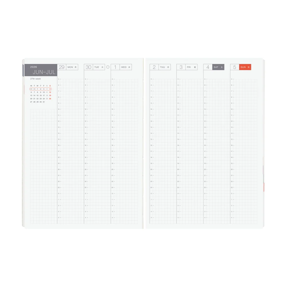 2026 Planner / Hon A5 Paper Series Black Gingham - Image 8