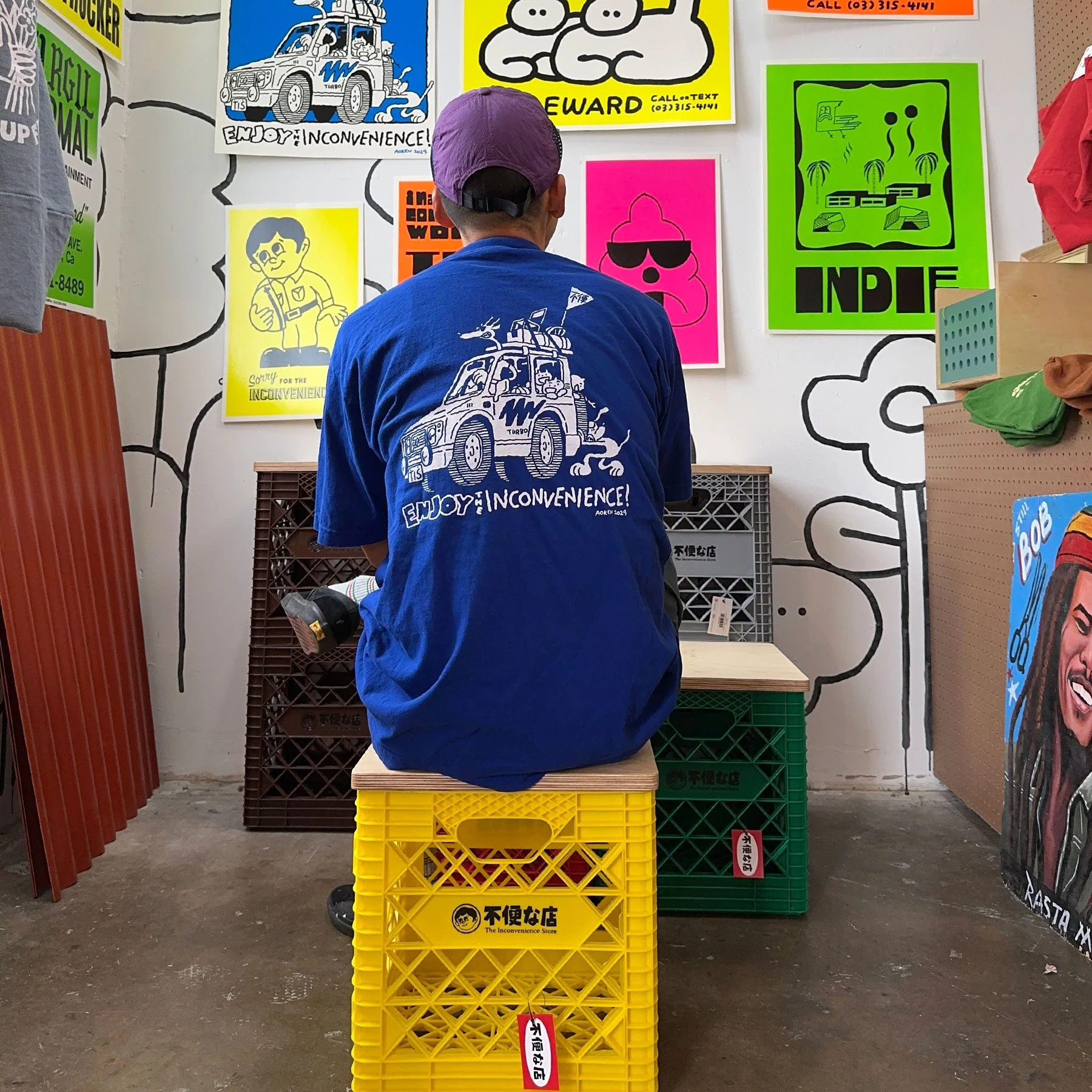 Kengo Aoki Art T-shirt / Blue - Image 3