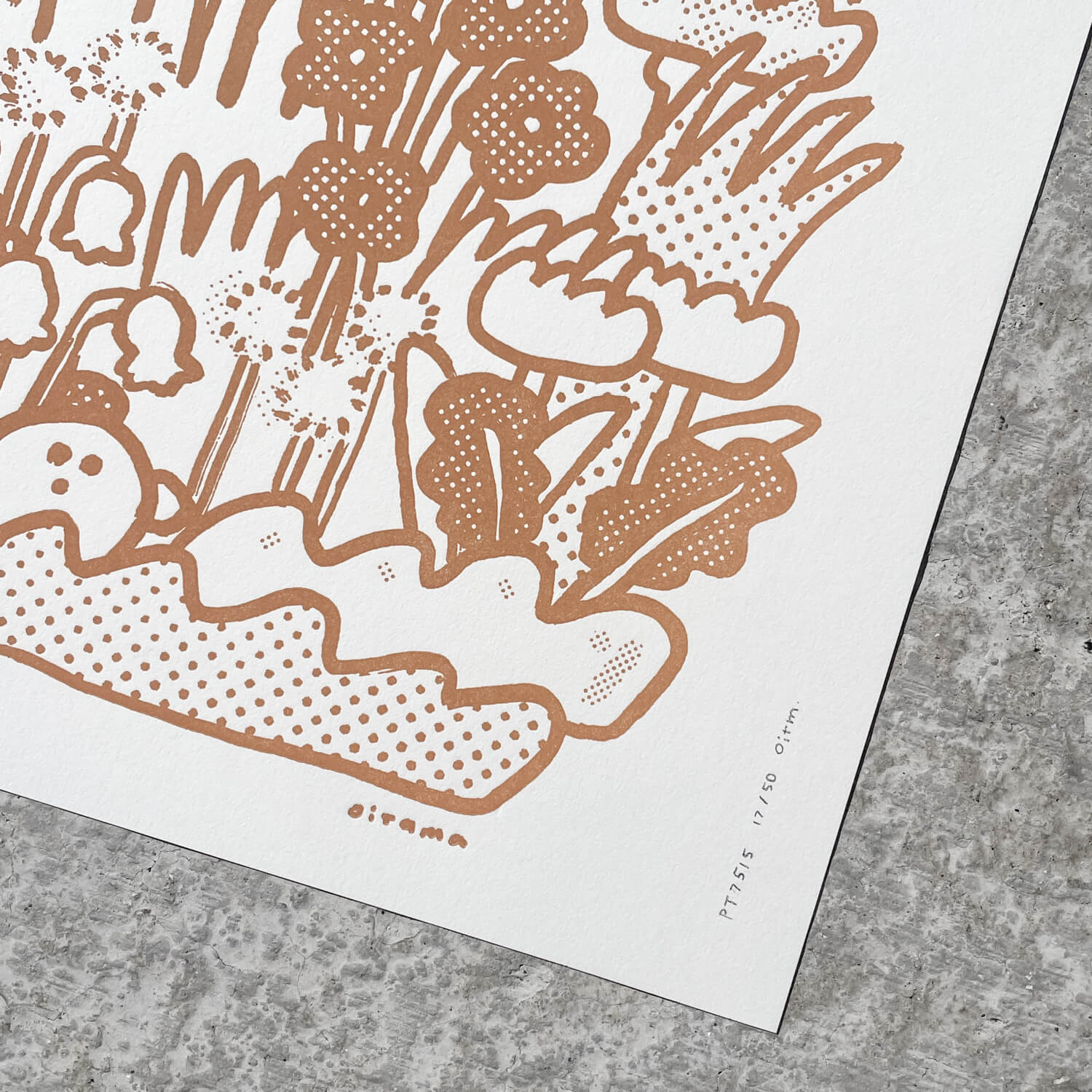 Letterpress Art Print - Genki? PT7515 - Image 4