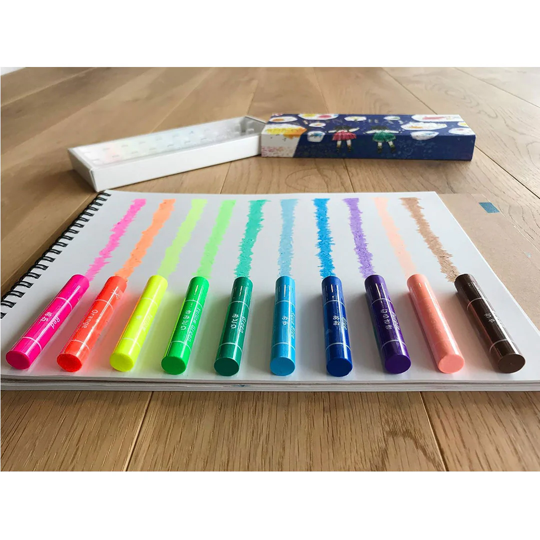 Neon Color Crayon 10 Colors Set - Image 2