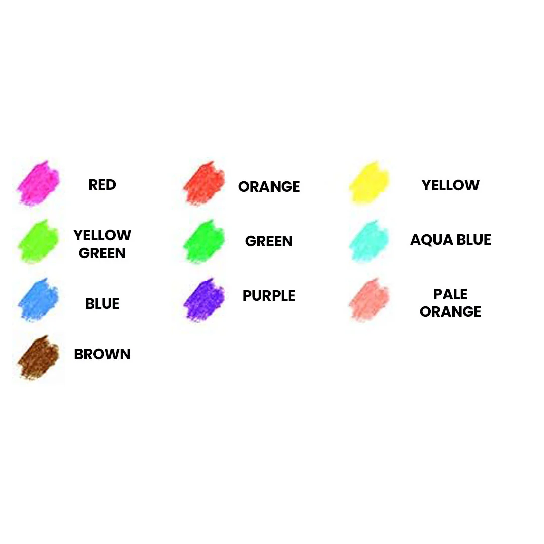 Neon Color Crayon 10 Colors Set - Image 6