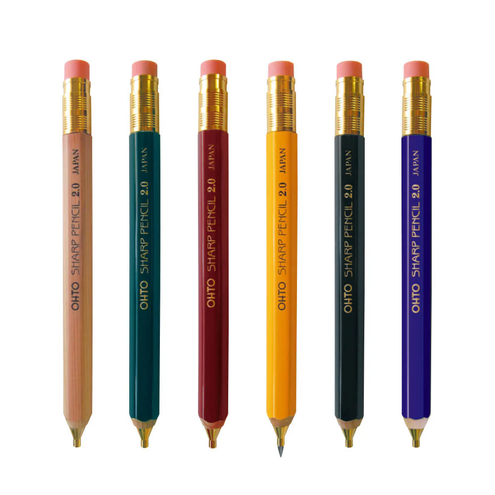Wooden Mechanical Pencil/ 2mm (OHTO) - Image 2