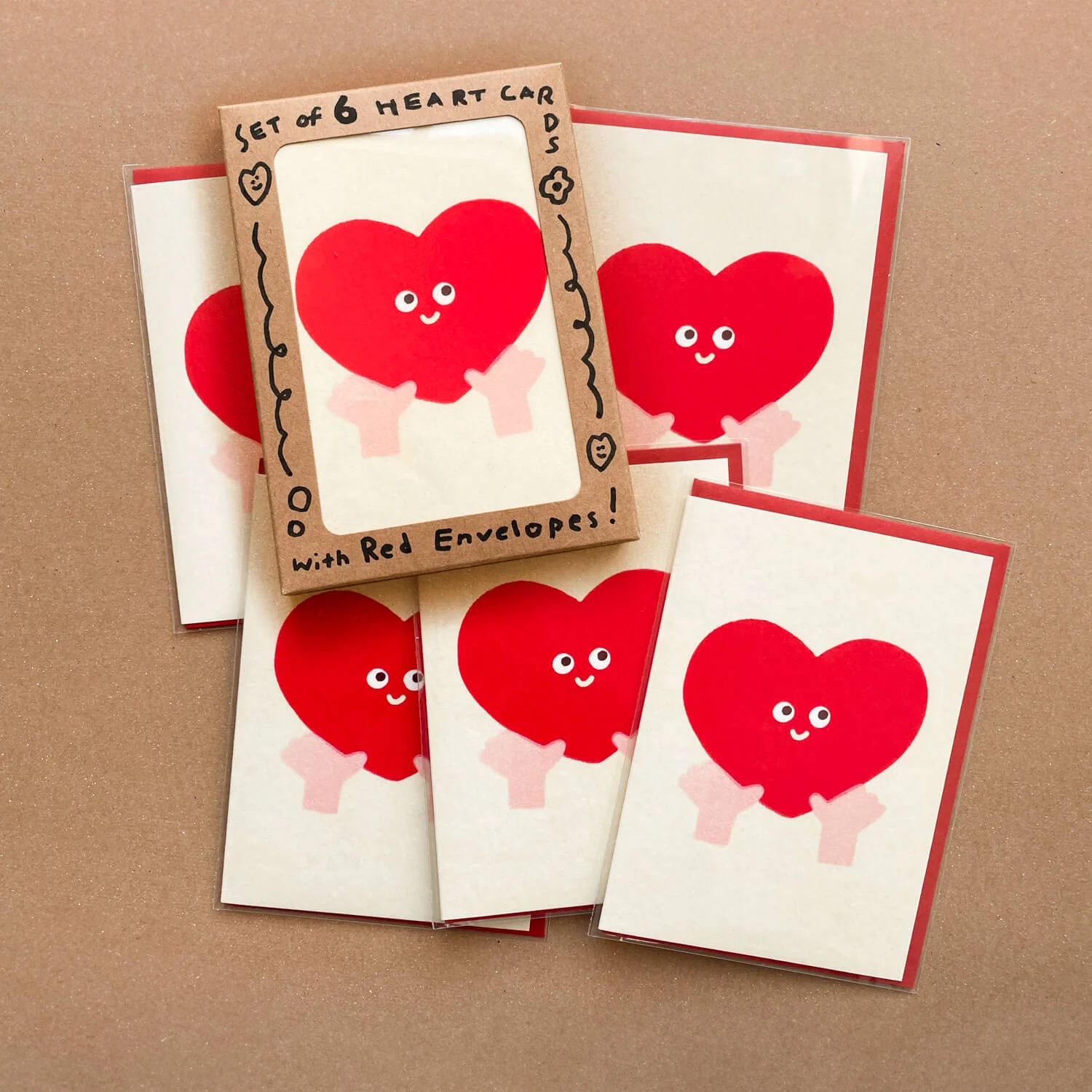 Card/ Set of 6 Heart