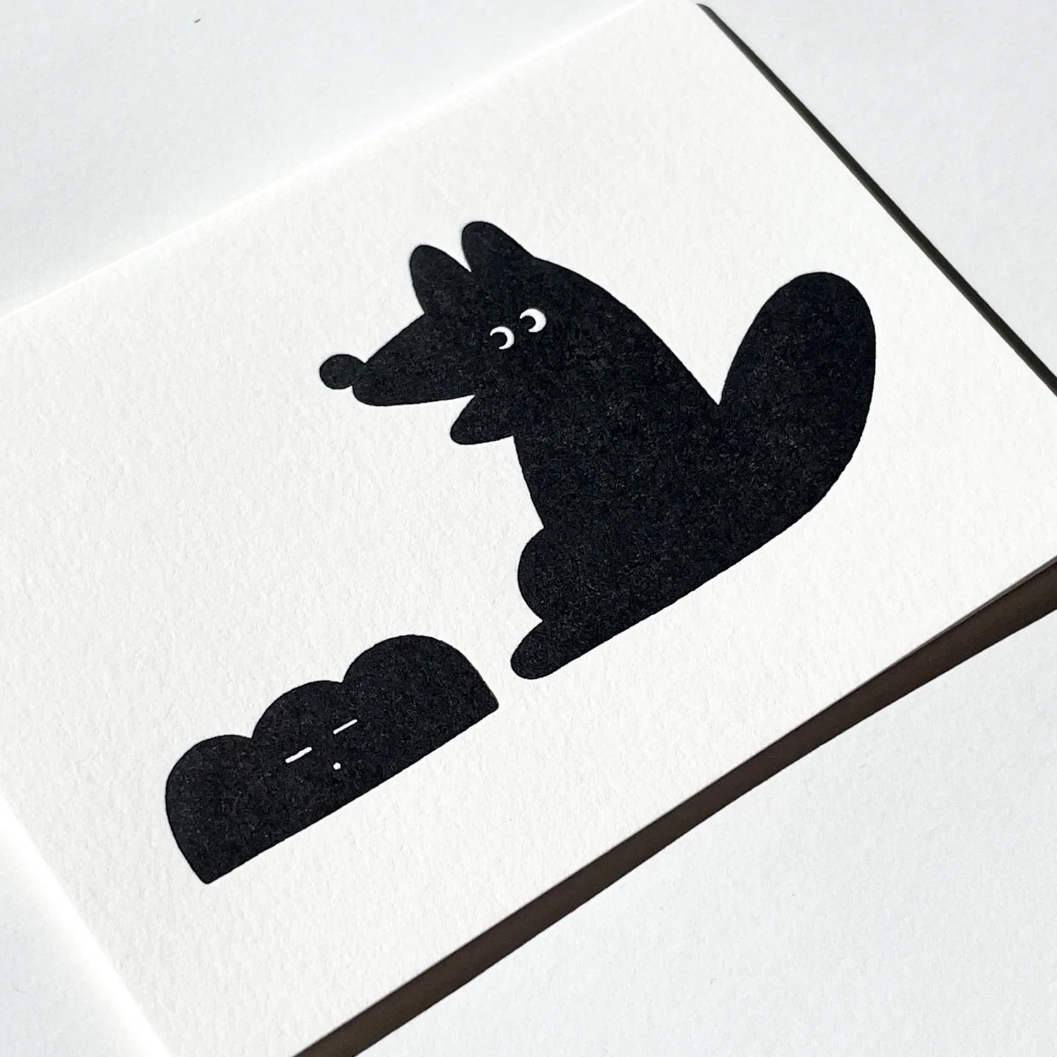 Letterpress Card/ Coyote and Plant - Image 2