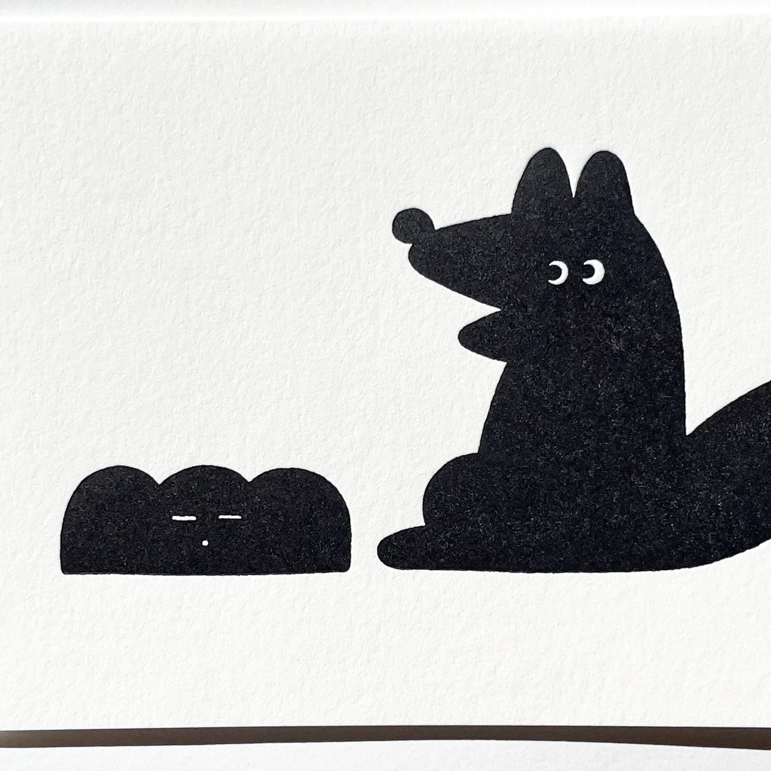 Letterpress Card/ Coyote and Plant - Image 3