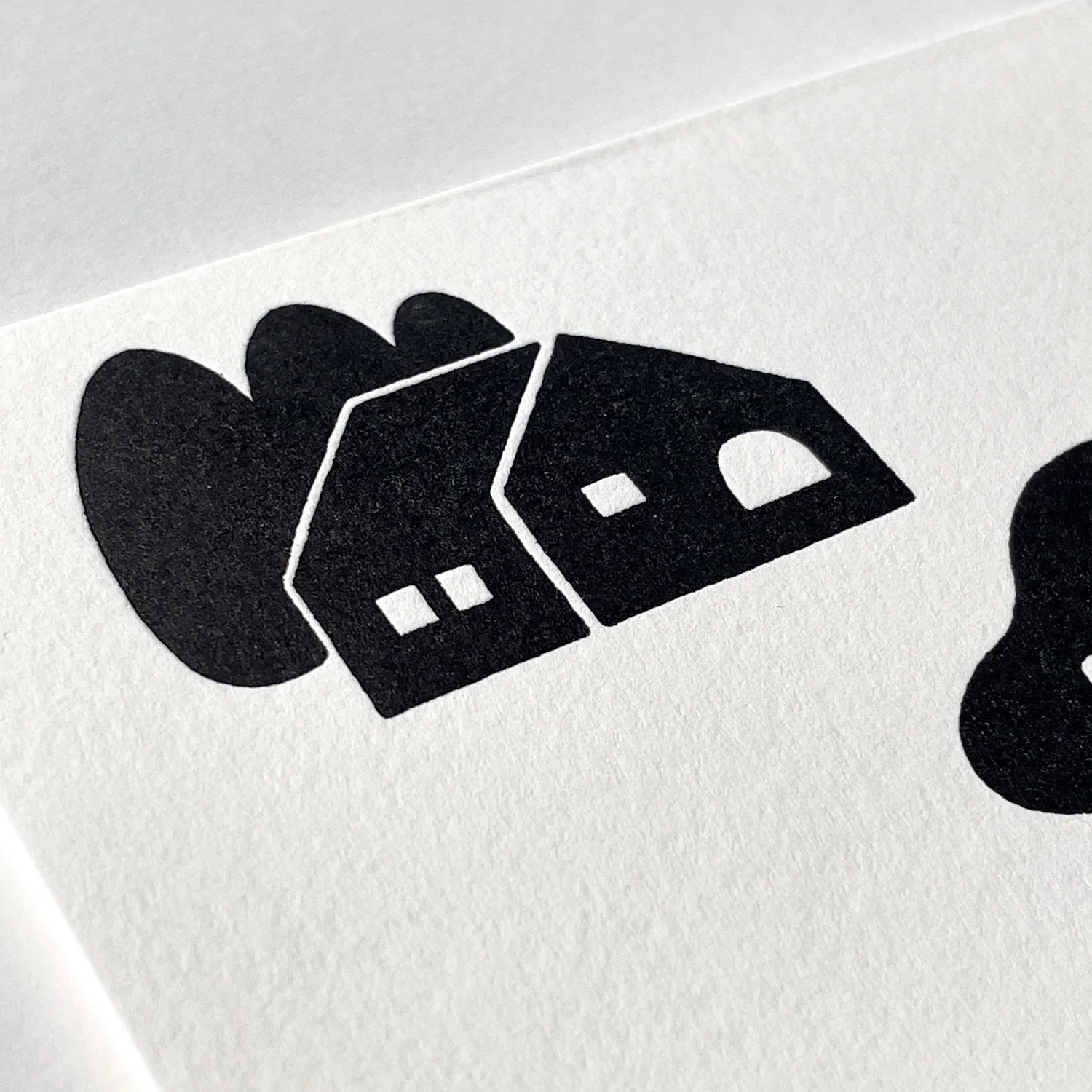 Letterpress Card/ Pond and House - Image 3