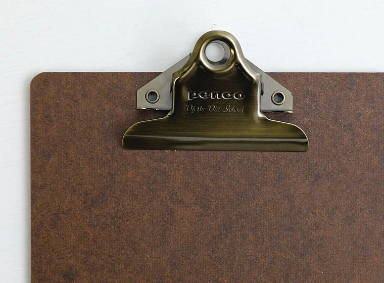 Old School Clipboard/ A4/ Bronze Clip - Image 4