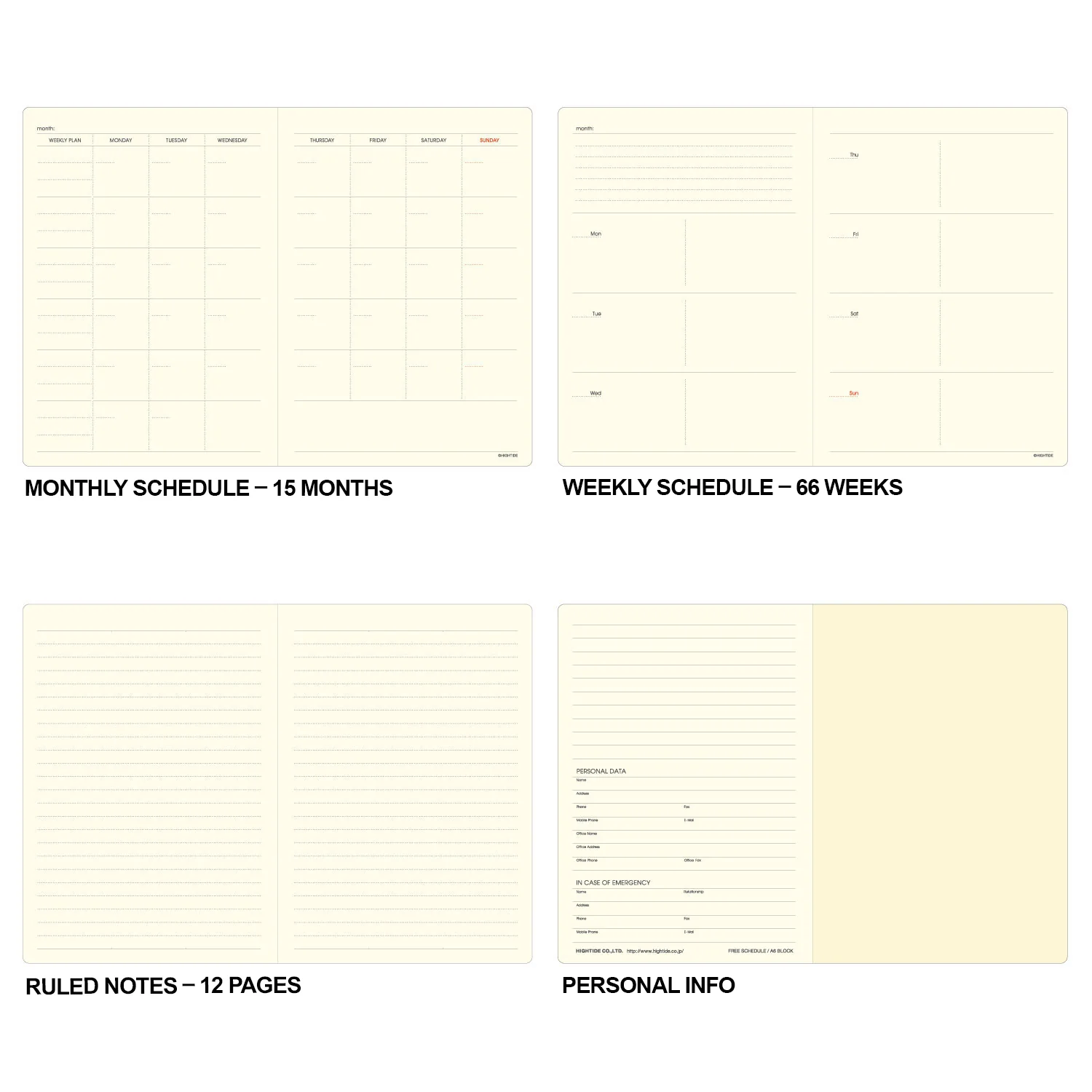 Open Dated Planner / Endy A6 - Image 16