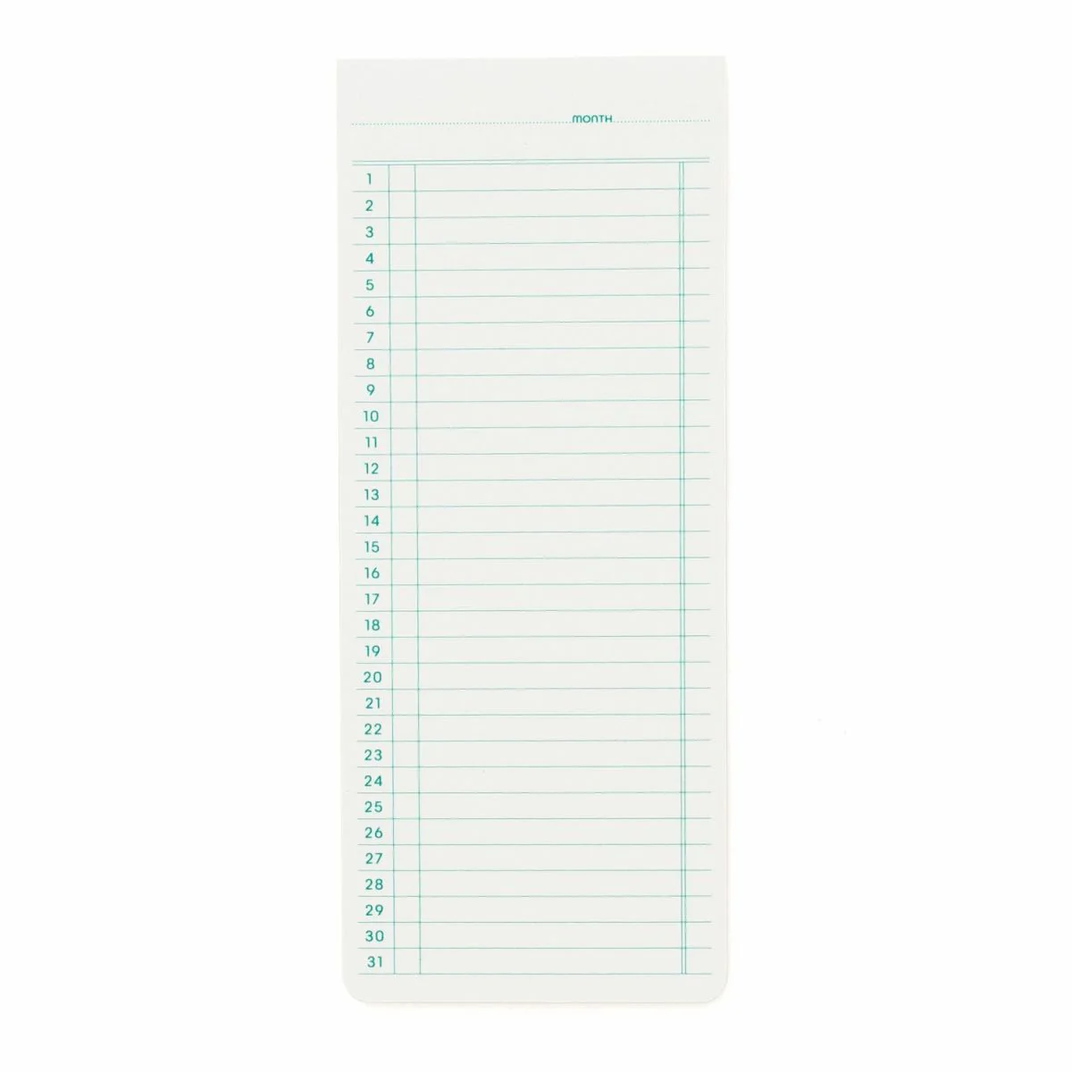 Sticky Memo Pad Monthly